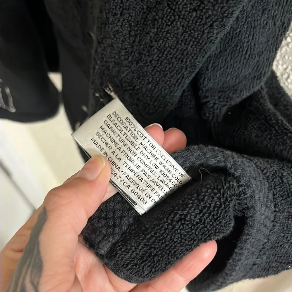 Rae Dunn Black Heebie Jeebies Spider Hand Towels